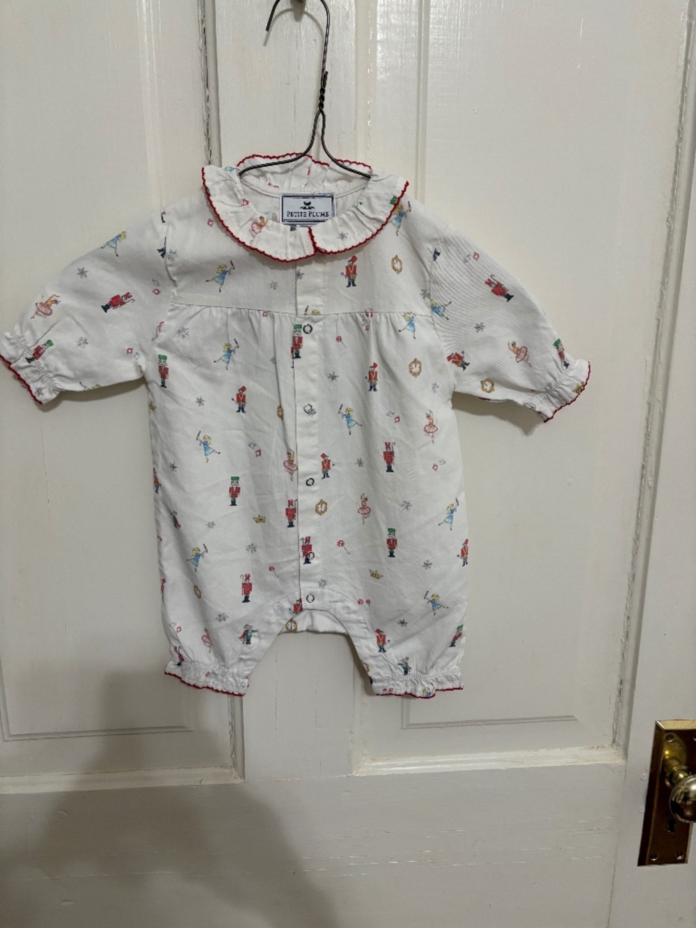 Petite Plume "A Night at the Nutcracker" Madeline Romper for baby 0-3 months